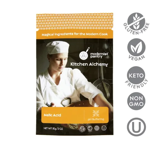 Vista 2 de Ácido málico puro, sin OMG, vegano, sin gluten, certificado OU Kosher, 50 g/2 oz