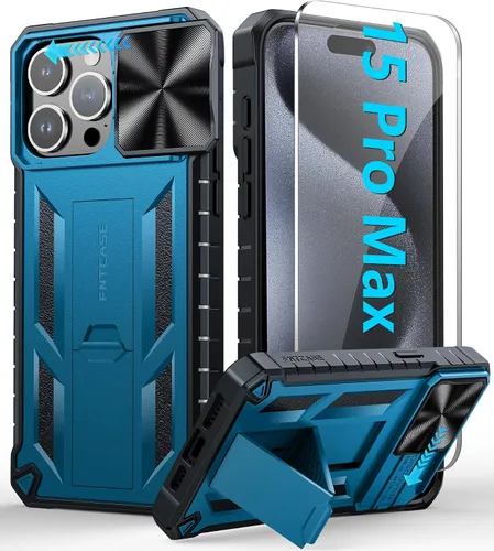 Vista 74 de FNTCASE for iPhone 11-Pro Phone Case: Military Grade Drop Proof Mobile Cover with Kickstand & Slide Rugged Shockproof Bumper Heavy Duty Protector