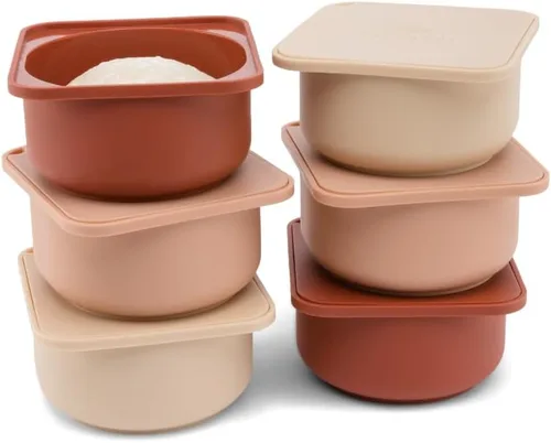 Vista 19 de Babadoh Accesorios para hacer pizza Recipientes a prueba de masa de pizza con tapas Juego de 3 Color de masa Tamaño original