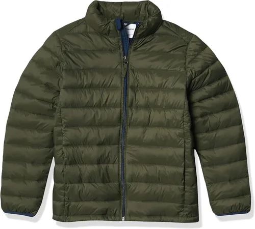 Vista 9 de Amazon Essentials Chaqueta ligera, resistente al agua, con capucha, acolchada y plegable para niños y niñas pequeñas