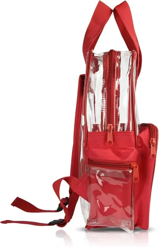 Vista 24 de DALIX Bolsas de mochila transparentes de plástico liso dorado