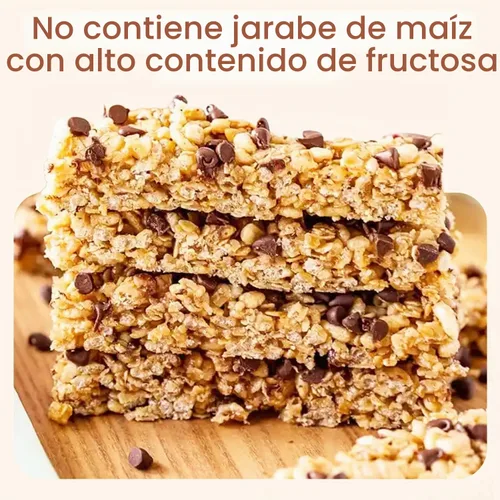 Vista 4 de Wellsley Farms Barras de granola masticables con chispas de chocolate, sin jarabe de maíz de alta fructosa, vegetarianas, barras de granola de grano
