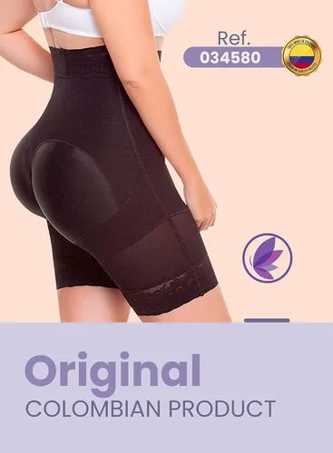 Vista 6 de Fajitex Levanta Cola Colombianos Pantalones Cortos de Alta Compresión Faja Control Firme Faja Pantalones Cortos 024580 034580