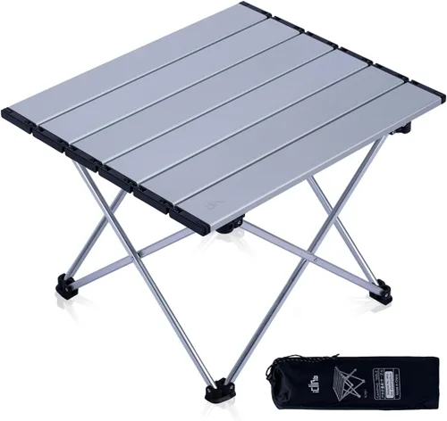 Vista 30 de iClimb - Mesa de camping ultraligera y compacta plegable con bolsa de transporte (color negro - L)