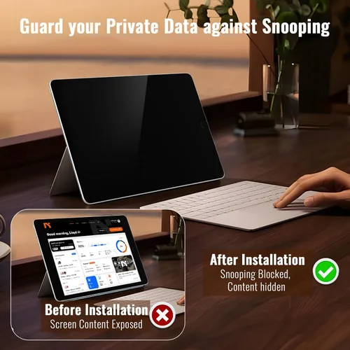 Vista 6 de Protector de pantalla de privacidad para iPad de 6ª generación 9.7 pulgadas, película de vidrio templado privada para iPad de 5ª generación 9.7