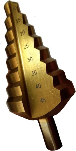 Vista 4 de 6-30mm/0.23"-1.18" HSS Nitrógeno recubierto de nitrógeno broca de cono espiral Brocas Conjunto utilizado para cortar agujeros