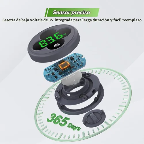 Vista 5 de PAIZOO Termómetro inalámbrico para acuario preciso ± 0.9℉, batería
