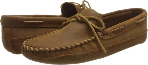 Vista 7 de Minnetonka Suela suave de doble parte inferior para hombre, Marrón