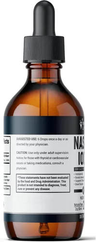 Vista 8 de Suplemento de yodo naciente 2800mcg Yoduro de potasio Gotas de yodo 100% vegano Color transparente Grande 2 oz