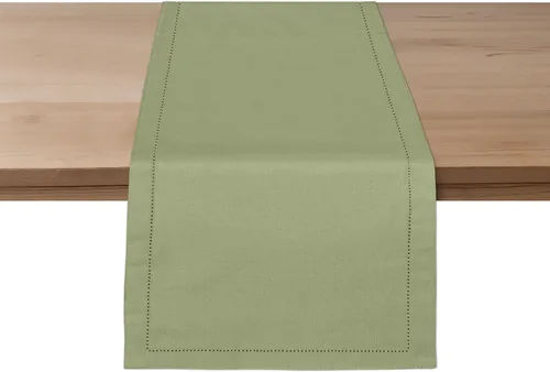 Vista 10 de Ruvanti Camino de mesa de lino de 36 pulgadas, dobladillo clásico, lavable, reutilizable, antideslizante, resistente a las manchas, perfecto