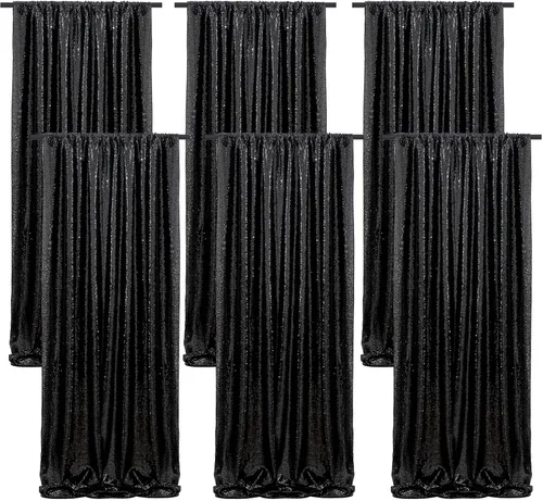 Vista 54 de B-COOL Cortinas de Fondo de Lentejuelas Azul Bebé 2 Piezas 2ftx8ft Fotografía para Fiestas Fondo Brillante Cortinas para Prom Bodas Baby Shower