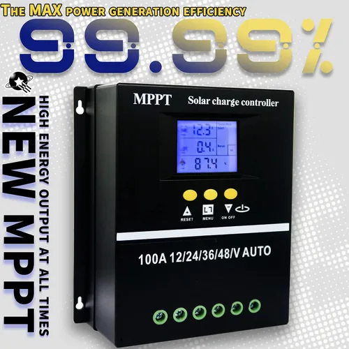 Vista 3 de MPPT 36V/48V/24V/12V Herramientas de controlador de carga solar 100A/80A/60A LCD Dual USB Plomo Ácido Baterías de litio Cargador rápido (60A)