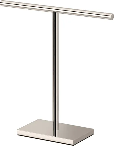 Vista 11 de Gatco 1444B, Soporte para Toallas de Mano Independiente con Base Rectangular Moderna, Latón Cepillado / 10.50" de ancho x 11.13" de alto Soporte