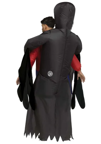 Vista 3 de Disfraz Inflable de Ghost Face Piggyback para Adultos Multicolor