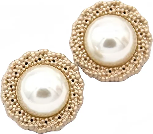 Vista 19 de 5 piezas de botones de oro con perlas de metal para mujer, botones para abrigo de suéter, decoración para ropa, accesorios de costura y manualidades