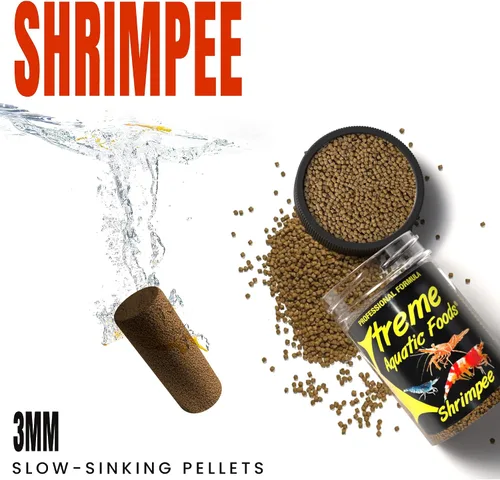 Vista 4 de Xtreme Shrimpee - Palitos de hundimiento de 0.118 pulgadas: alimento diario rico en nutrientes y alto contenido de vitaminas para camarones, corys