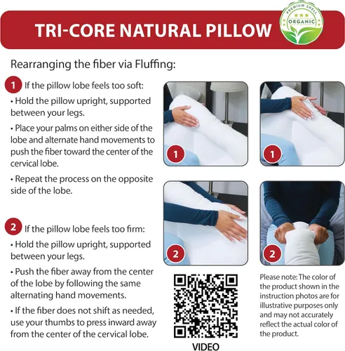 Vista 7 de Almohada cervical ergonómica natural Tri-Core para el dolor de cuello