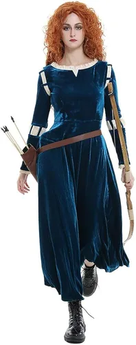 Vista 2 de Miccostumes Disfraz de cosplay para adultos, de Merida de Valiente