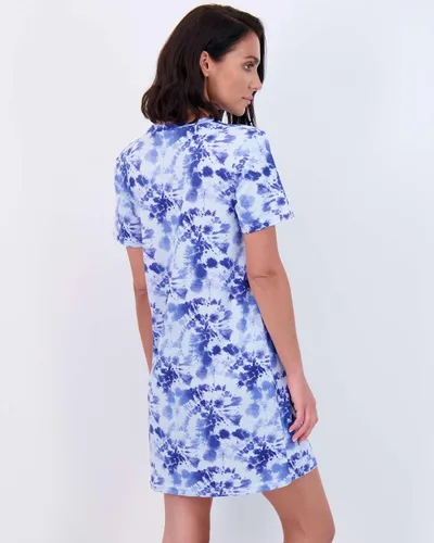 Vista 4 de Real Essentials Paquete de 3 camisón de manga corta para mujer, camisón de pijama, ropa de dormir (disponible en Plus)