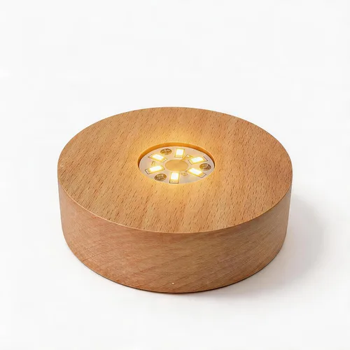 Vista 7 de Base de luz LED de alimentación de batería para decoración de cristal, luz cálida, 4 pulgadas Negro oscuro