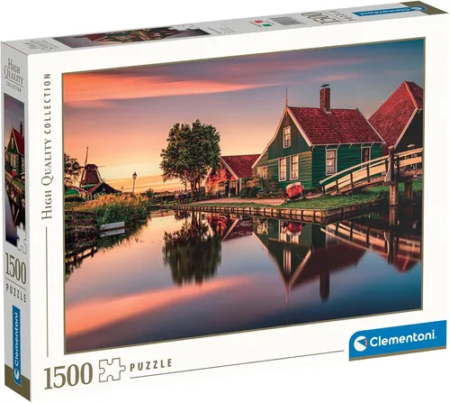 Vista 4 de Clementoni Collection-Zaanse Schans-31696 - Rompecabezas para adultos, 1500 piezas, hecho en Italia, multicolor