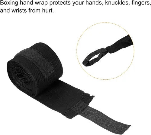 Vista 4 de PATIKIL Envoltura de mano de boxeo, vendajes elásticos de puño de artes marciales para kickboxing tailandés