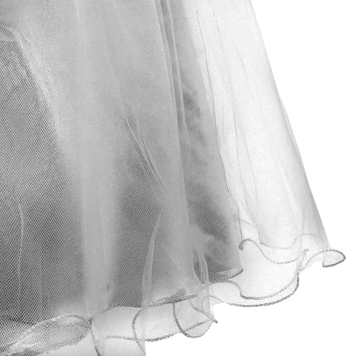 Vista 6 de Acecharming - Vestido de fiesta para niñas con lentejuelas y flores para dama de honor, vestido de fiesta de tul de boda de 3 a 10 años