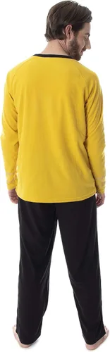 Vista 2 de INTIMO Star Trek Original Series - Conjunto de pijama de uniforme para hombre, Capitán Kirk o Commander Spock