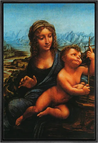 Vista 26 de wall26 Lienzo impreso para pared, diseño de Salomé y San Juan Bautista, por Solario, Historia del Renacimiento, ilustraciones de bellas artes, arte