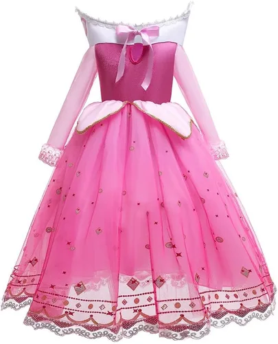 Vista 29 de REXREII Disfraz de princesa durmiente para niñas, disfraz de Halloween, cosplay, Navidad, fiesta de cumpleaños (accesorios)