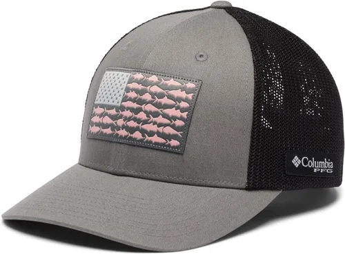 Vista 29 de Columbia Gorra unisex de malla con bandera de pez PFG para adultos, corona baja