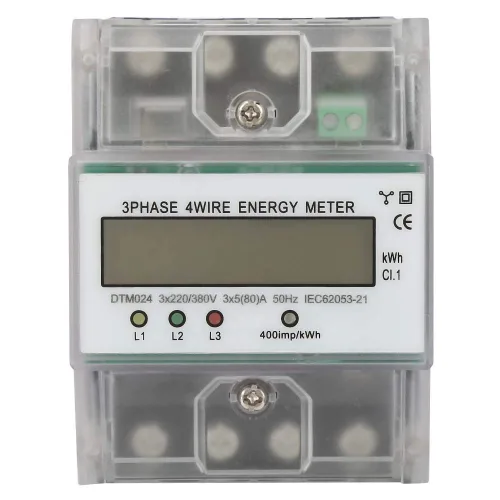 Vista 8 de Medidor de energía digital de 3 fases KWh Monitor 220V/380V 4P LCD Medidor de consumo de energía para sistemas eléctricos comerciales industriales