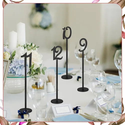 Vista 6 de 30 números de mesa de madera para bodas del 1 al 30 para soportes de recepción, números de mesa de asiento con base de soporte para bodas, fiestas