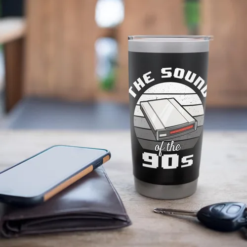 Vista 7 de 90s Nostalgia Retro 90s Dial Up Internet Vintage Stainless Steel Insulated Tumbler