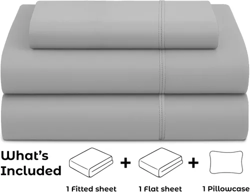 Vista 98 de Pure Bedding Juego de Sábanas Twin - Sábanas de Cama de Microfibra Ultra-Suave 1800 - Doble Cepillado - Bolsillos Profundos - Ajuste Fácil - Extra