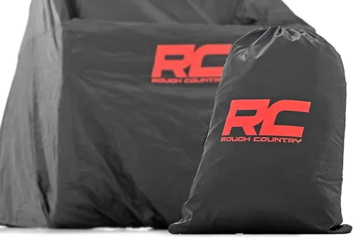 Vista 4 de Rough Country Universal UTV Storage Cover - Waterproof & UV Resistant All-Weather Cover, Vented Design, Secure Fit