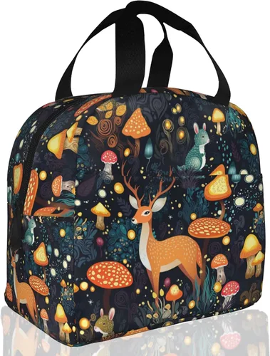 Vista 11 de Lonchera con aislamiento de ojo malvado azul para niñas y niños, lonchera reutilizable para niños, adultos, escuela, estudiantes, trabajo, picnic