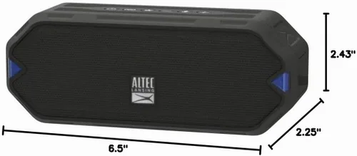 Vista 10 de Altec Lansing - Altavoz Bluetooth inalámbrico HydraJolt, altavoces portátiles impermeables con cargador de teléfono integrado y luces, todo a prueba