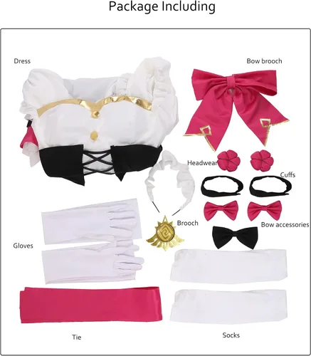 Vista 5 de Vibsion Disfraz de cosplay para mujer Genshin Conjunto completo