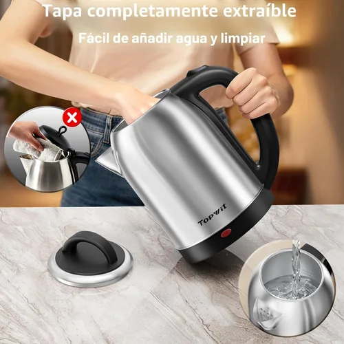 Vista 6 de Topwit - Hervidor eléctrico grande de 2,5 L, hervidor eléctrico de acero inoxidable