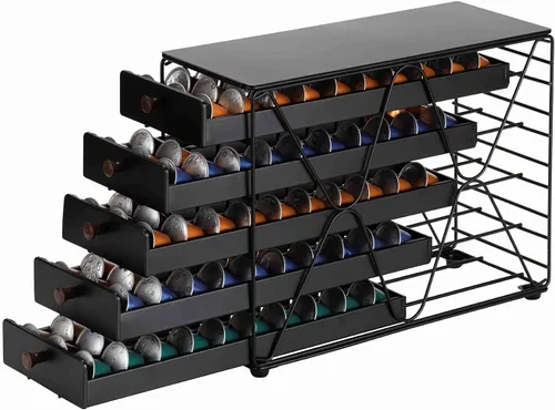 Vista 10 de ZCDCP Soporte para cajones de café, compatible con cápsulas Nespresso Originaline, organizador de encimera de cocina de oficina