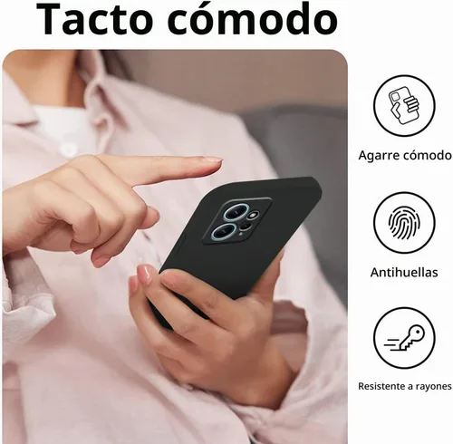 Vista 6 de Compatible con Xiaomi Redmi Note 12 4G Funda Silicona Líquida Verde Oscuro, Teléfono Suave Táctil Suave para Redmi Note 12 4G Funda Silicona A Negro