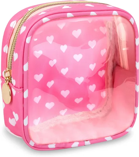 Vista 68 de izuzta Nylon Lager Pequeño Slim Mini Maquillaje Bolsa Organizador, Beige, Viajes