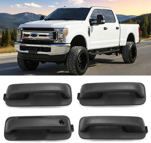 Vista 15 de Moonlinks - Manija de puerta trasera izquierda compatible con Ford F150 2015-2020 F150 Left Rear Door Handle Replacement Chrome Palanca cromada.
