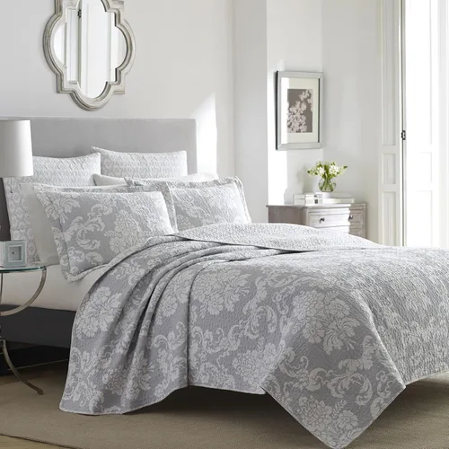 Vista 14 de Laura Ashley - Juego de edredón individual, ropa de cama reversible de algodón con funda a juego, decoración ligera del hogar, ideal para todas
