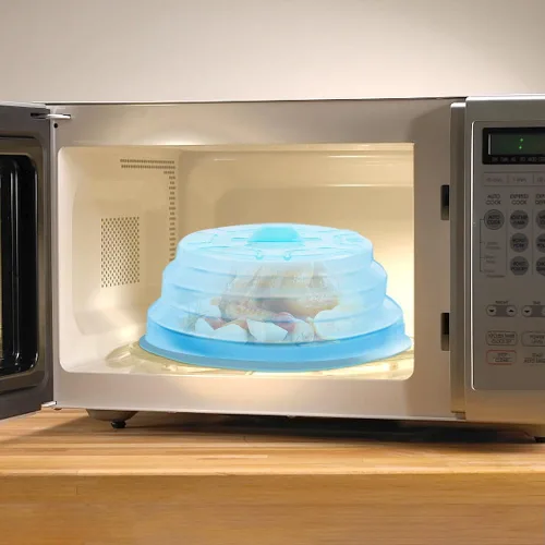 Vista 8 de Cubierta para salpicaduras de microondas, cubierta de microondas para alimentos, cubierta de placa de microondas de silicona, cubiertas de platos