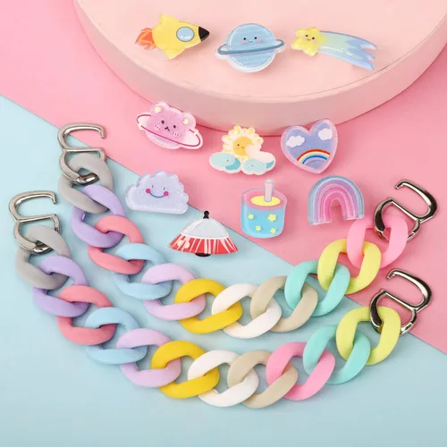 Vista 4 de CLOGCHARMS Dijes coloridos para zapatos para zuecos, personaliza tu aspecto, regalos de fiesta para mujeres y niñas, flores kawaii, diseño