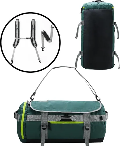 Vista 61 de MIER Mochila deportiva grande con compartimento para zapatos, resistente y resistente al agua, azul marino, 45L