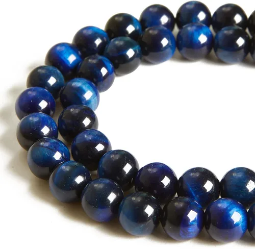 Vista 12 de 60 piezas de cuentas de aguamarina natural de 6 mm, cuentas de piedras preciosas redondas sueltas para hacer joyas
