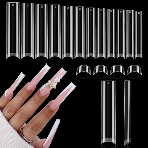 Vista 14 de UNA GELLA Puntas de uñas de gel de almendra cortas: 504 puntas de uñas